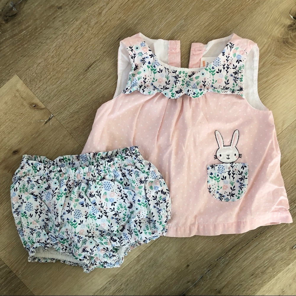 Spring Bunny Floral Set
